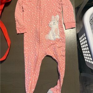 Carter's Pink Polka Dot Bunny Footie